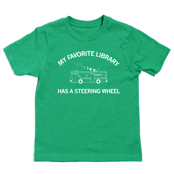 My Favorite Library Has A Steering Wheel Kids Shirt